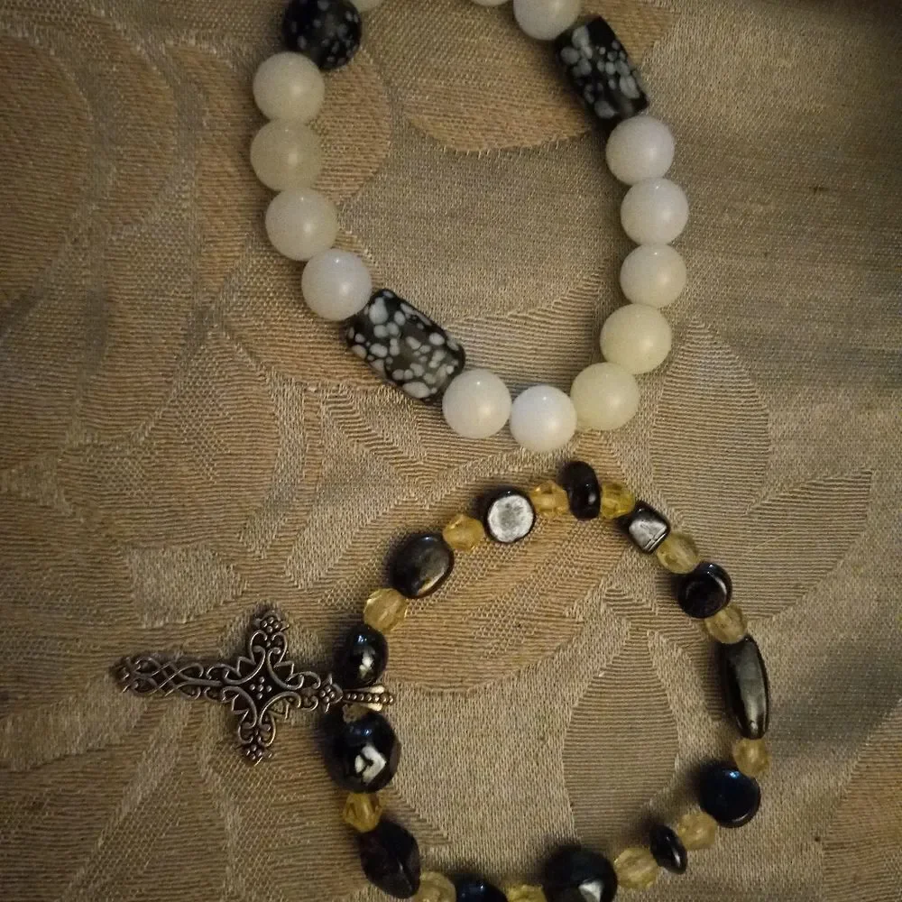 Handmade bracelet with cross charm